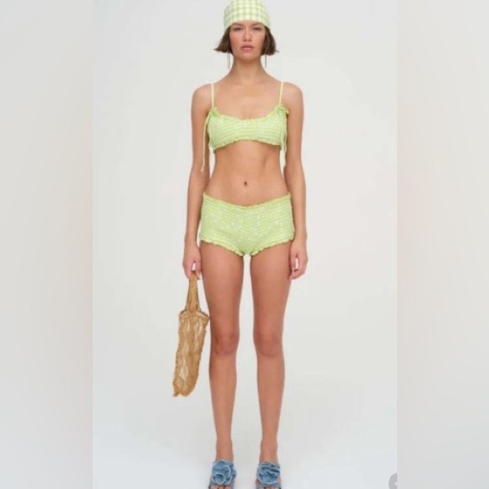 For Love And Lemons Lime Green Bikini Set